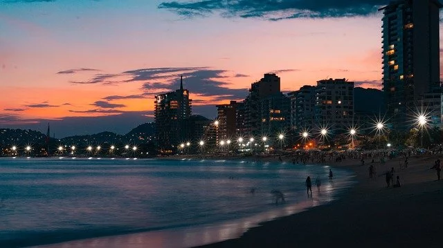 Soirée dans la plage