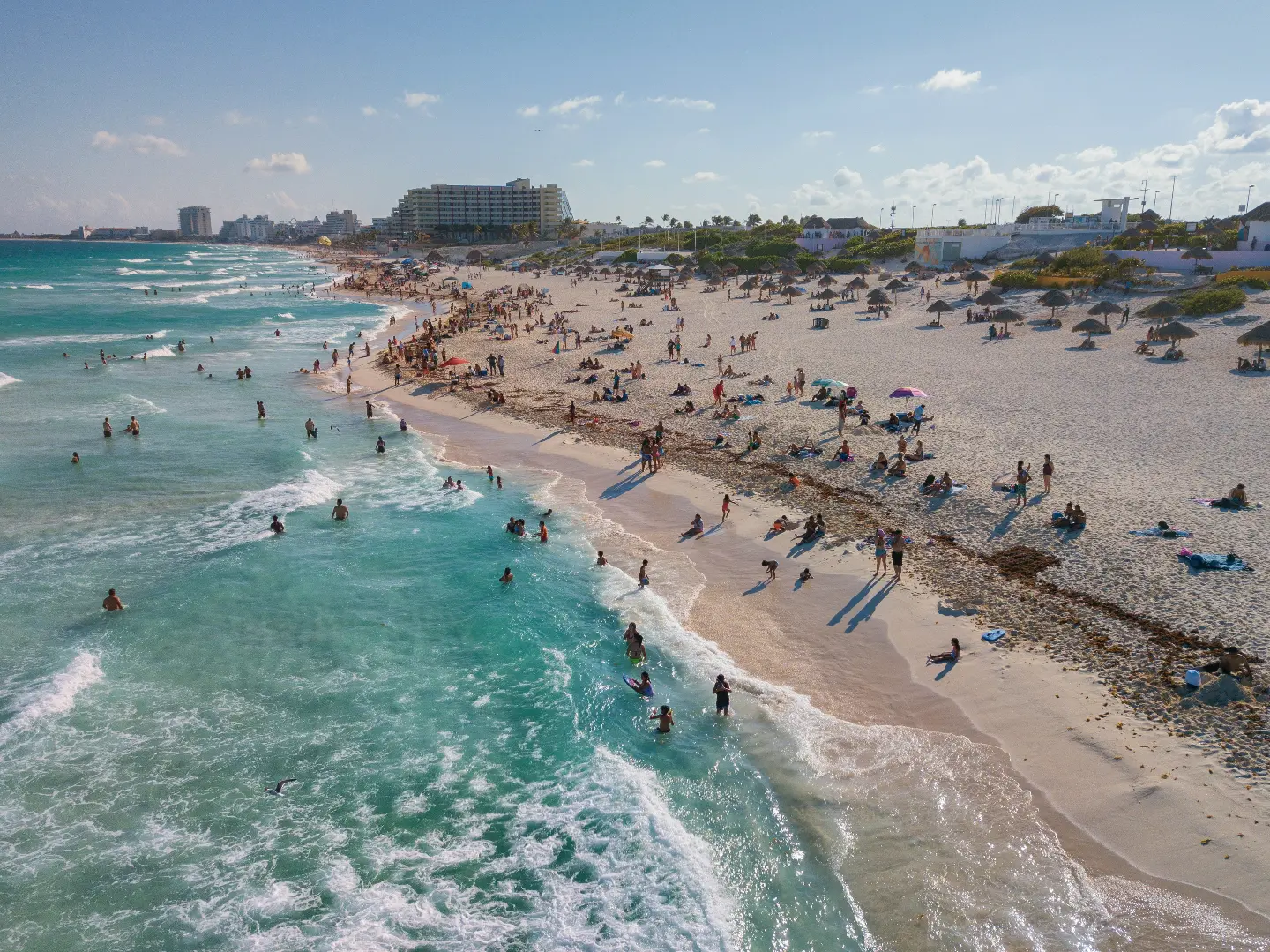 People enjoying their life in Cancun.