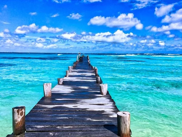 pier extending into ocean